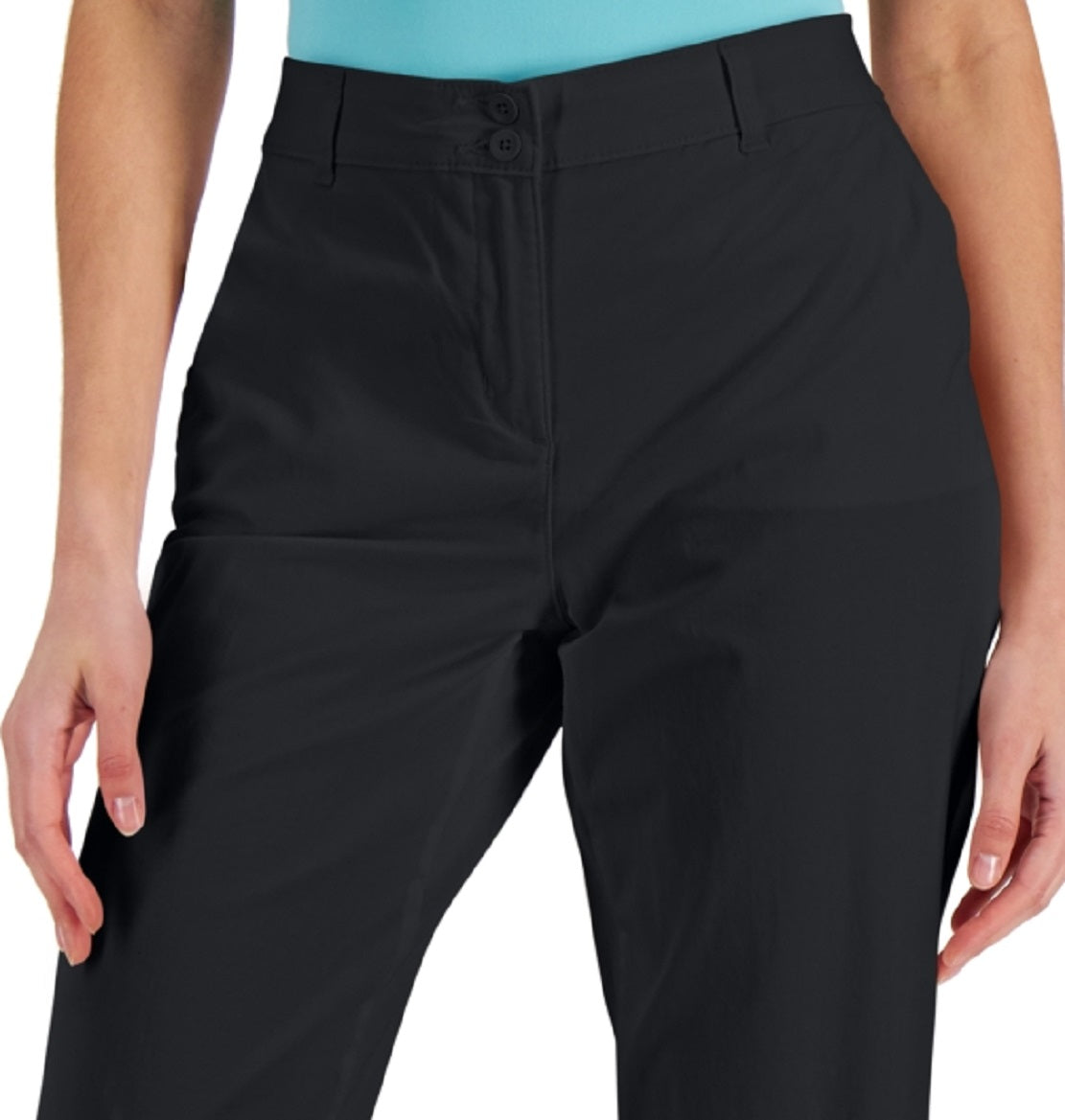 Karen Scott Women's Comfort Waist Capri Pants Black Size 8 Petite