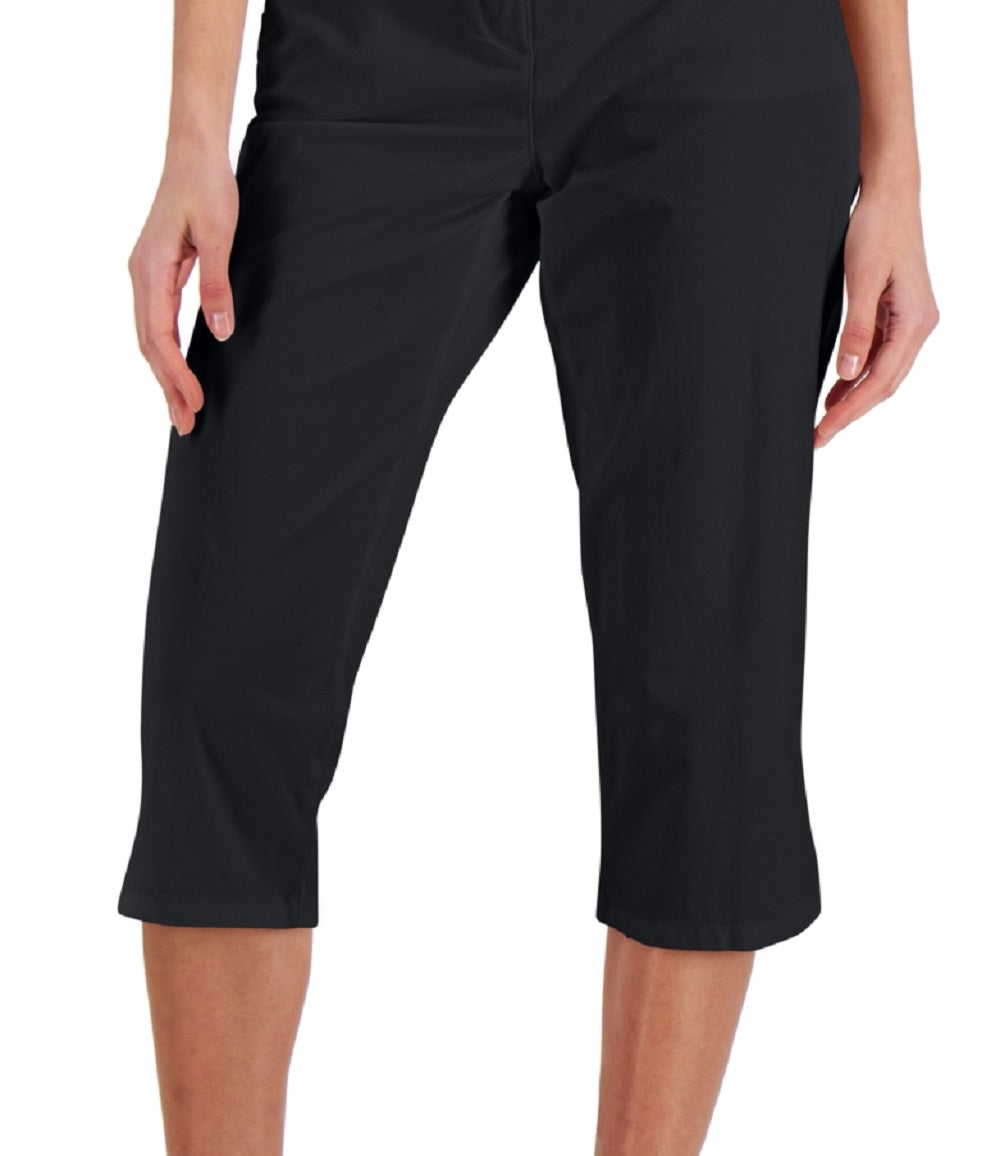 Karen Scott Women's Comfort Waist Capri Pants Black Size 14 Petite