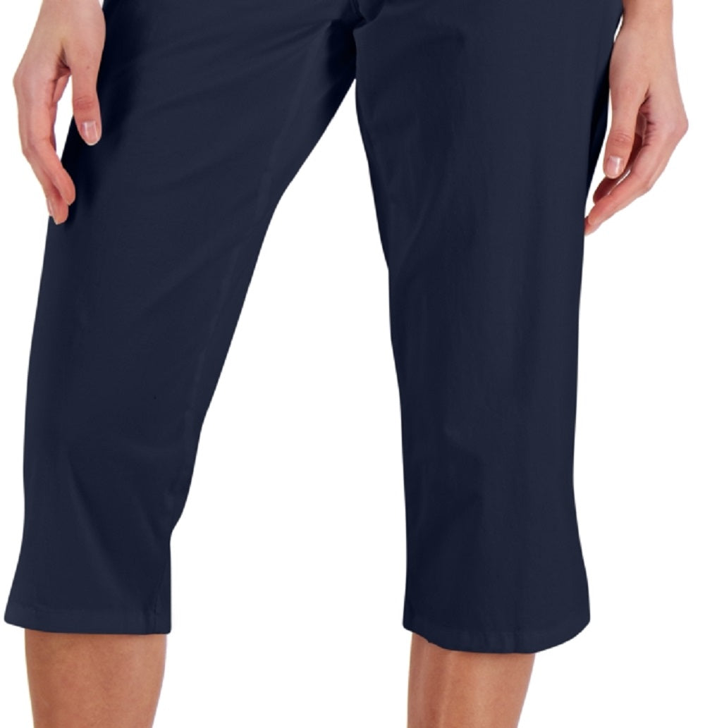 Karen Scott Women's Comfort-Waist Capri Pants Blue Size 6 Petite