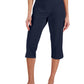 Karen Scott Women's Comfort-Waist Capri Pants Blue Size 6 Petite