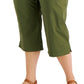 Karen Scott Women's Comfort Waist Capri Pants Green Size 18W