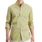 Club Room Men's Floral Print Shirt Yellow Size Medium