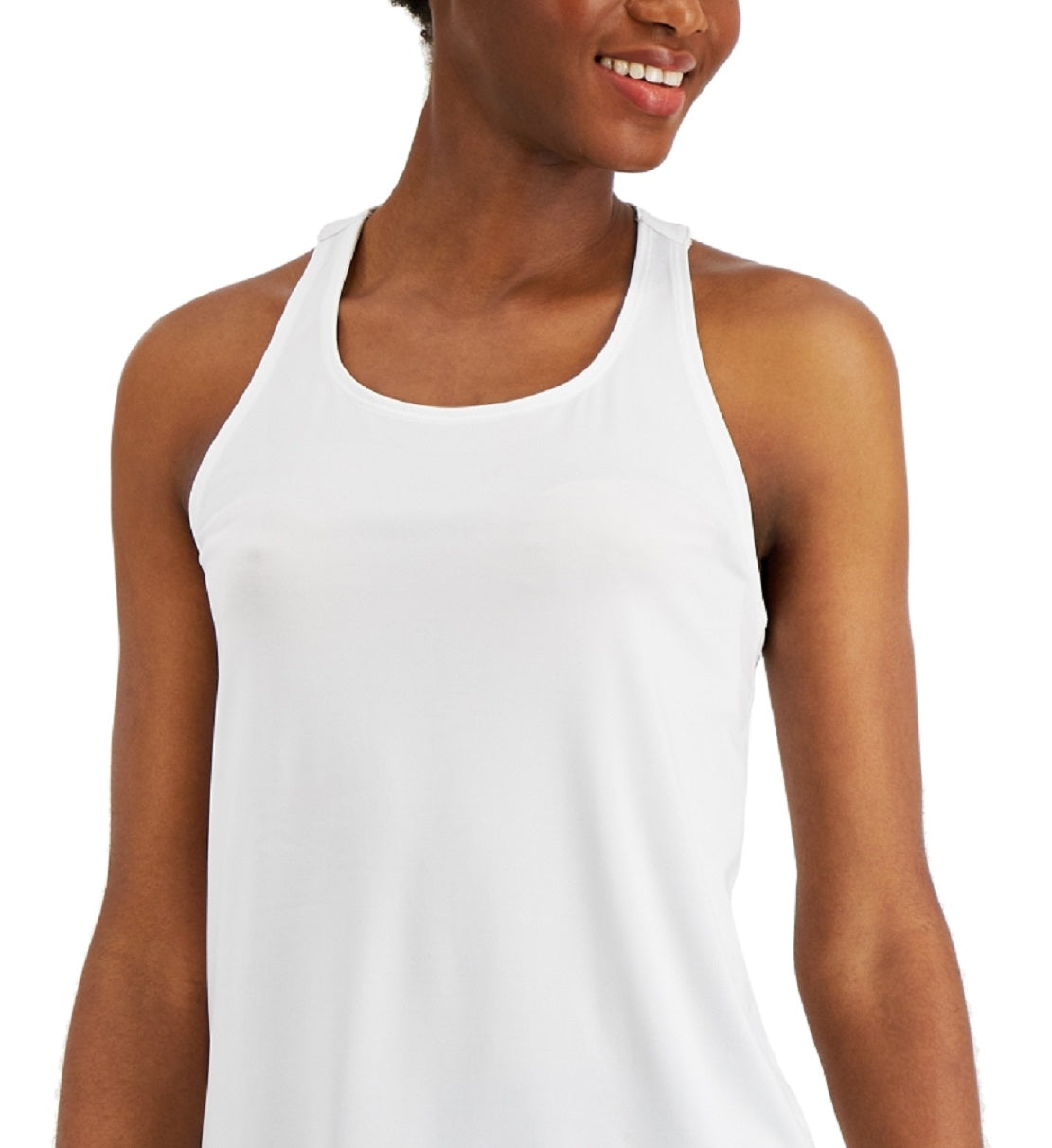 ID Ideology Women's Active Racerback Tank Top White Size Large