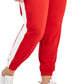 ID Ideology Women's Racing Stripe Joggers Red Size 3X