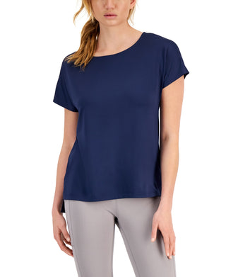 ID Ideology Women's Lightweight Techy T-Shirt Blue Size Medium
