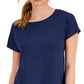 ID Ideology Women's Lightweight Techy T-Shirt Blue Size Medium