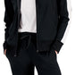 ID Ideology Women's Zip Striped Sleeve Track Jacket Black Size Large