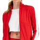 ID Ideology Women's Zip Striped Sleeve Track Jacket Red
