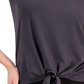 ID Ideology Women's Knot Front T-Shirt Gray Size X-Large