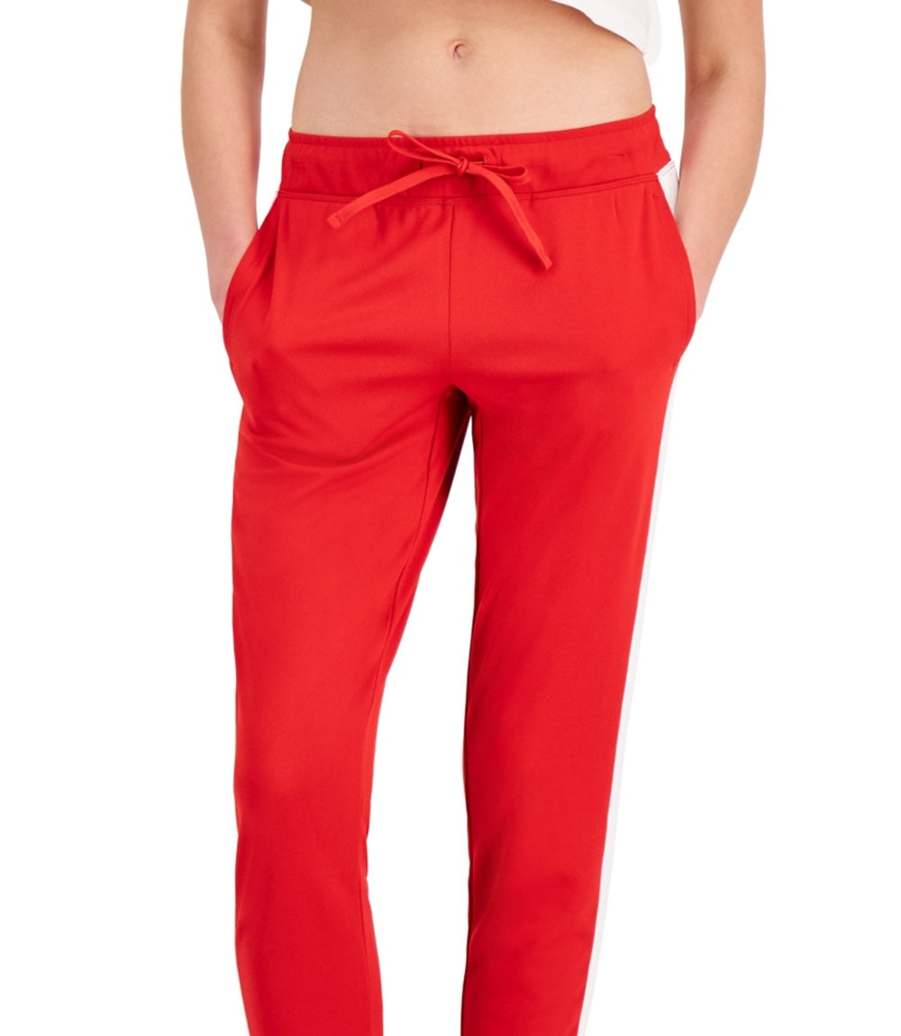 ID Ideology Women's Tricot Colorblocked Joggers Red Size X-Large