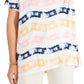 Style & Co Women's Drapey V Neck Short Sleeve T-Shirt White Size Medium