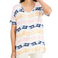 Style & Co Women's Drapey V Neck Short Sleeve T-Shirt White Size Medium