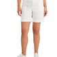 Style & Co Women's Rolled Cuff Bermuda Shorts White Size 8