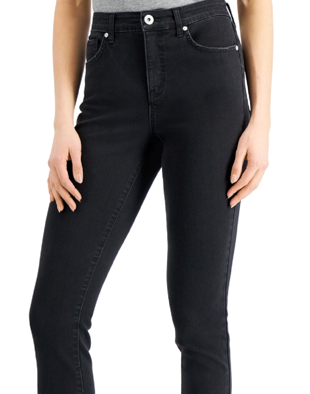 Style & Co Women's High Rise Skinny Ankle Jeans Black Size 6
