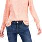 INC International Concepts Women's Patch Pocket Shirt Orange Size XX-Large