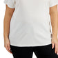 Karen Scott Women's Cotton Split Neck Top White Size 1X