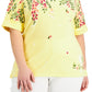 Karen Scott Women's Boat Neck Top Yellow Size 1X