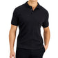 Alfani Men's Stretch Textured Stripe Jacquard Polo Shirt Black Size X-Large