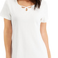 Karen Scott Women's Sweetheart Cut-Out Dress White Size Large