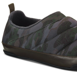Sun + Stone Men's Camouflage Pull Tab Goring Comfort Quilted Derek Round Toe Platform Slip On Slippers Shoes Green Size 11 M