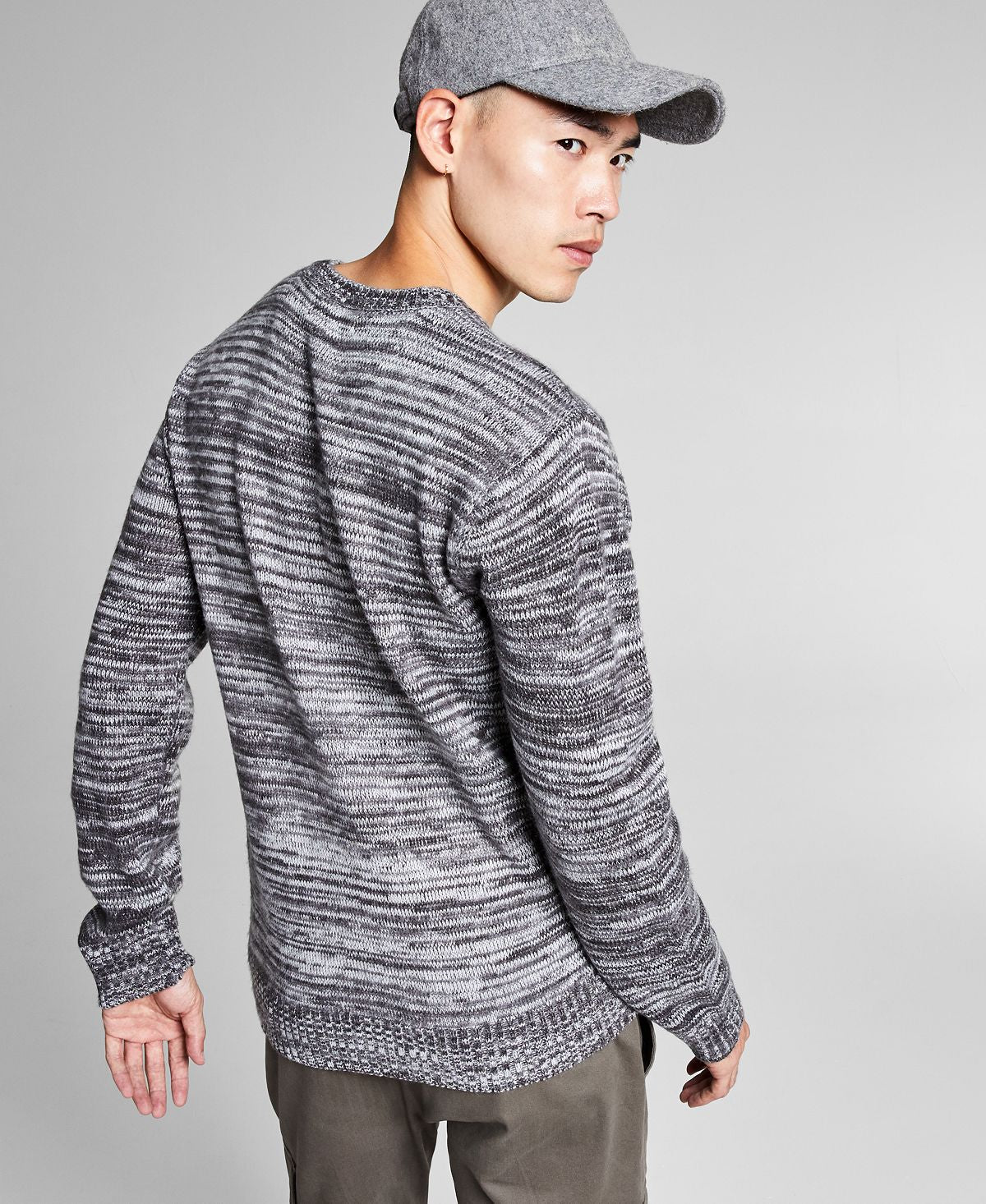 And Now This Men's Regular Fit Marled Brushed Sweater Gray Size XX-Large