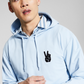 And Now This Men's Patch Hoodie Light Blue Size L