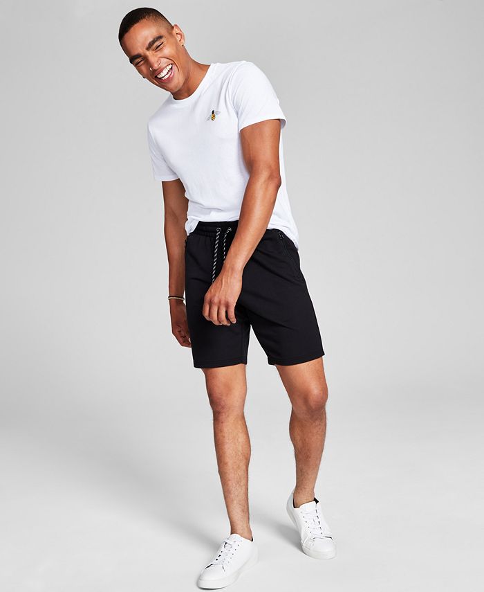 And Now This Men's Classic Fit French Terry Shorts Black Size X-Large