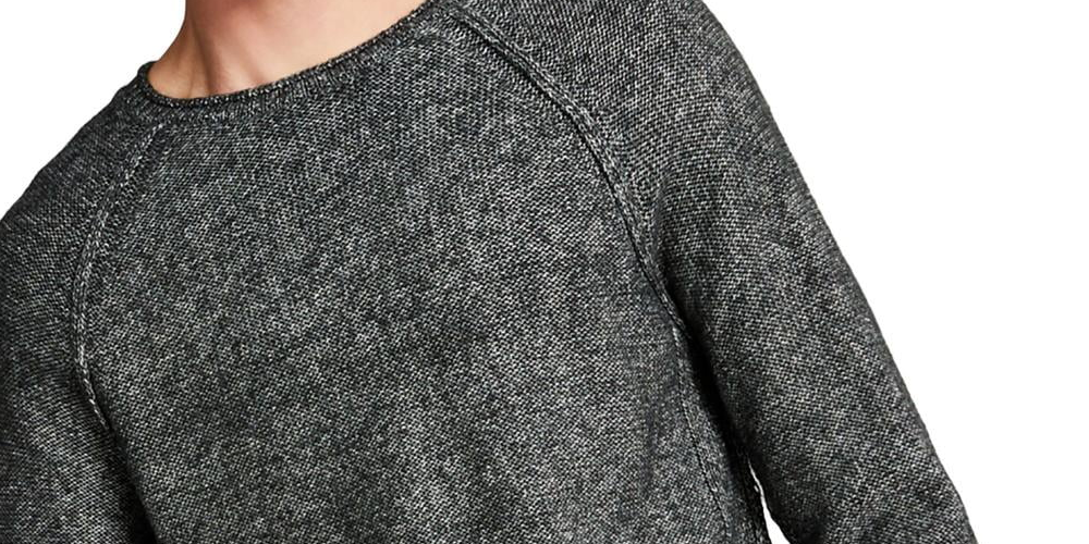 And Now This Men's Raglan Crewneck Sweater Black Size X-Large