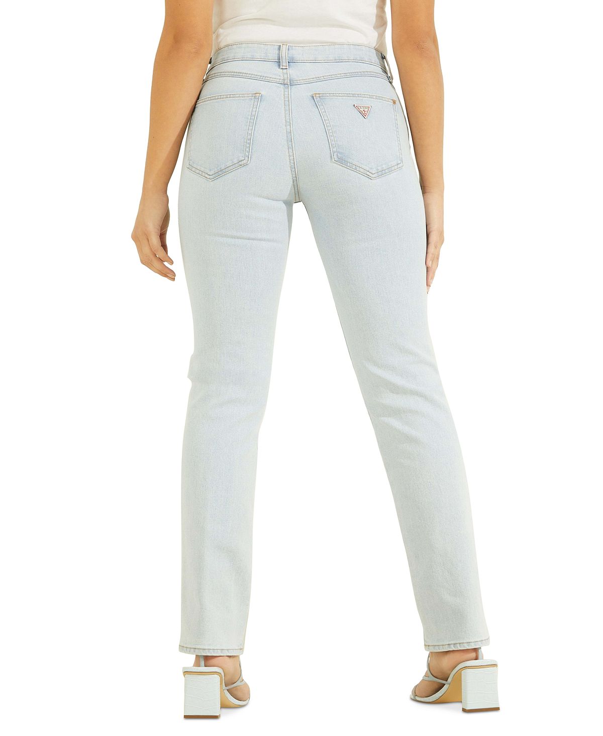 GUESS Women's 1981 High Rise Straight Leg Jeans Blue Size 30