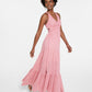 GUESS Women's Selah Cutout Maxi Dress Pink Size Small