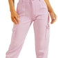 GUESS Women's Bowie Cargo Chino Pants Purple Size 27