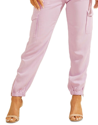 GUESS Women's Bowie Cargo Chino Pants Purple Size 27