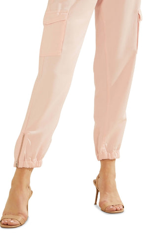 GUESS Women's Bowie Cargo Chino Pants Pink Size 28