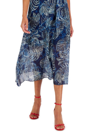 GUESS Women's Damienne Printed Wrap Dress Blue Size X-Small