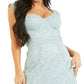 GUESS Women's Christel Lace Bodycon Dress Blue Size X-Large