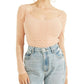 GUESS Women's Kimbra Shirred Mesh Top Blue Size Large