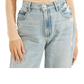 GUESS Women's Kimbra Shirred Mesh Top Blue Size Large