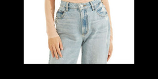 GUESS Women's Kimbra Shirred Mesh Top Blue Size Large