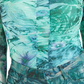 GUESS Women's Kimbra Shirred Mesh Top Blue Size Large