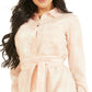 GUESS Women's Shonda Belted Shirtdress Pink Size Small