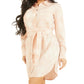 GUESS Women's Shonda Belted Shirtdress Pink Size Small