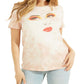 GUESS Women's Cotton Stargazing Easy Tee Beige Size Large