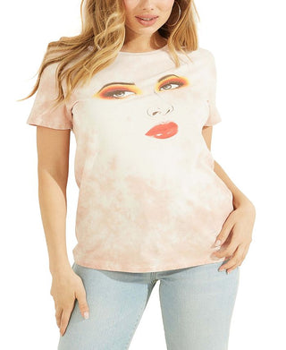 GUESS Women's Cotton Stargazing Easy Tee Beige Size Large