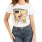 GUESS Women's Embellished Graphic Print Cotton T-Shirt White Size Medium