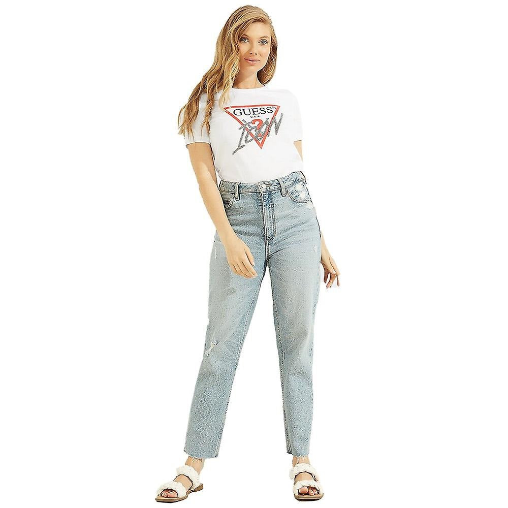 GUESS Women's Icon T-Shirt White Size Large