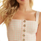 GUESS Women's Bella Tweed Top Pink Size Medium
