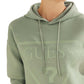 GUESS Women's Alisa Cropped Hoodie Green Size Medium