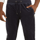 Guess Men's Fulham Velvet Stripe Track Jogger Pants Blue Size S