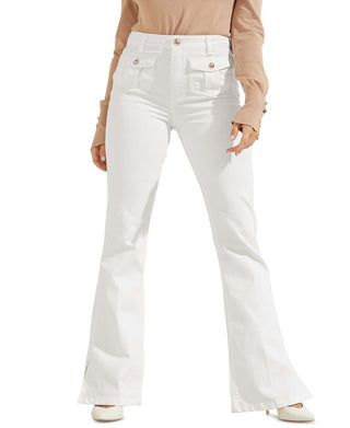 GUESS Women's Jossy High Rise Flared Leg Jeans White Size 29