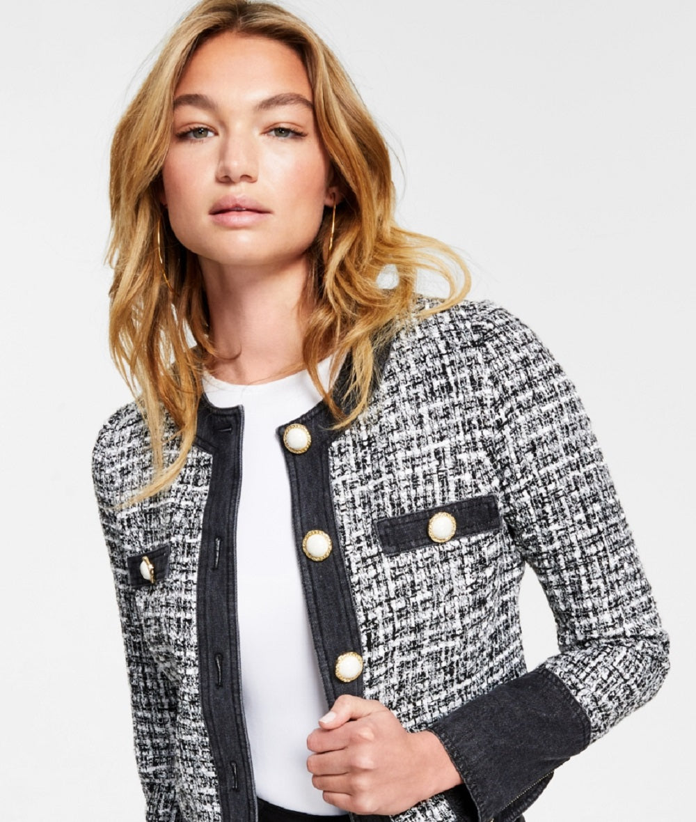 GUESS Women's Gloria Jacket White Size Medium